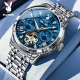Best Selling Luxury Brand Skeleton Automatic Mechanical Fashion High Quality Multifunction WristWatches for Men