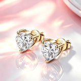 0.5~2.0ct Variious Cuts  Moissanite Diamond Stud Earrings Silver with GRA Certificate