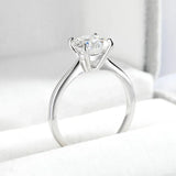 Super 18KWGP 2ct VVS1 D Colour Moissanite Diamond Engagement Solitaire Silver Ring