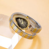 Luxury Brand Selection Snake Shape CZ Diamonds Iced Out Analog Quartz Watches