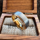 Stepped Shiny Polished Finish 6/8mm Men Women Tungsten Carbide Wedding Rings