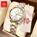 New Elegant High Quality CZ Dimonds Stainless Steel Luminous Waterproof Dress Quartz Classic Ladies Watch - The Jewellery Supermarket