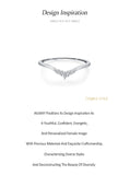 V-Shaped Dolphin Fish Tail Design AAAA Lab Created Diamonds Sterling Silver Ring