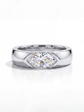 Fashion Real 1CT Marquise Cut VVS1 D Colour Moissanite Ring Fine Jewellery