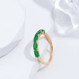 Lovely Opal Green 14K Goled Filled AAA Zircon Crystals Luxury Design Ring