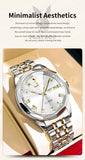 PLAYBOY Fashion Luxury High Quality Original Stainless Steel Waterproof Dual Calendar Luminous Quartz Men Watch