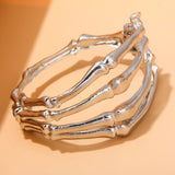 Punk Skeleton Hand Bangle Bracelets for Women - Cool Skull Bracelets Wristband Bracelet Cuffs Bangle Gothic Jewellery