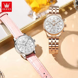 Luxury Fashion Brand Waterproof Luminous Multifunctional Chronograph Quartz Ladies Watches With Box - Ideal Gifts