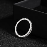 Superb 2mm Full Moissanite Diamonds Stackable Eternity Ring S925 Silver Classic Versatile Fine Jewellery