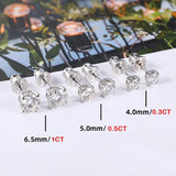 Classic Sparkling 18KGP 1ct Moissannite Diamonds Stud Earring for Women/Men, Fine Jewellery - The Jewellery Supermarket