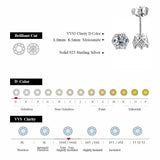 Splendid 0.5-1ct D Colour Moissanite Diamonds Earrings GRA Certificate - Sterling Silver Diamond Fine Jewellery - The Jewellery Supermarket