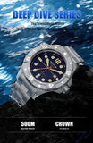 New Professional Dive Sport Mechanical Watches 316L Stainless Steel Sapphire Crystal 50Bar Auto Date Wristwatches