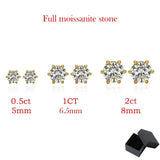 Splendid 18KG 0.5-2CT D Colour VVS1 Real Moissanite Diamonds Stud Earrings for Women - Sterling Silver Jewellery - The Jewellery Supermarket