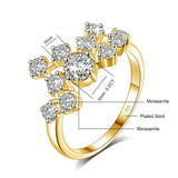 Silver Infinity Trend Jewellery Certified Total 1.5ct Full Moissanite Diamonds Engagement Wedding Rings for Women