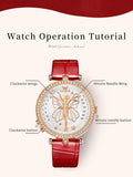 New Luxury Brand with Zircon Diamonds Butterfly Style Luminous Waterproof Quartz Ladies Watches, Ideal Present