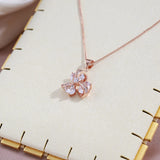 Outstanding Shiny 14K Filled Rose Gold AAA Zircon Diamonds Pendant Necklace For Women - Fine Jewellery