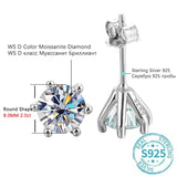 New 1ct Moissanite with GRA s925 Sterling Sliver Plated 18k White Gold Stud Earring for Women Fine Jewellery - The Jewellery Supermarket