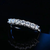 Stunning  VVS1 D Colour 100% Moissanite Diamond Eternity 925 Sterling Silver Wedding Engagement Rings for Women
