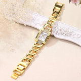 New Arrival Top Brand Luxury Women's Watches - Gold Colour Bracelet Quality Rhinestone Crystals Ladies Watches - The Jewellery Supermarket