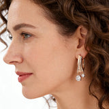Dazzling 14K Gold Filled AAA Zircon Diamonds Dangle Earrings Fine Jewellery