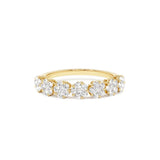 Exquisite VVS1 D Colour Moissanite Flower Design 925 Silver Half Eternity Rings