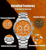 Top Brand Quartz Waterproof Luminous Date Stainless Steel Luxury Casual Wrist Watches for Men - The Jewellery Supermarket