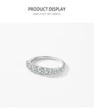 Luxury Sparkling Round AAAA Lab Created Diamond 925 Silver Eternity Ring