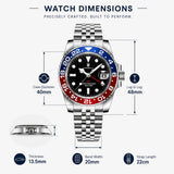 Top Brand Sapphire Crystal Stainless Steel 100M Water Resistant Quartz Watch