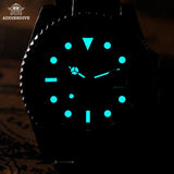 Luxury Men's Diver Steel 200m Waterproof Ceramic Bezel Analog Luminous Quartz Watch