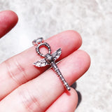 New Cross of Life Ankh With Scarab Pure 925 Sterling Silver Dangle Charm Pendants Jewellery Gift For Women - The Jewellery Supermarket