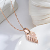 14K Gold Filled  New Fashion Glossy Unusual Geometry Hollow Pendant Necklace for Women