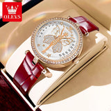 New Luxury Brand with Zircon Diamonds Butterfly Style Luminous Waterproof Quartz Ladies Watches, Ideal Present