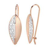 14K Gold Filled With Silver Colour Fashion Rhombus English Needle Drop Earrings