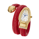 Latest Snake Bracelet Ladies Quartz watch Snake Zodiac Lucky Bracelet  Fashion personality Diamond Leather strap