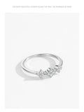 Cute Flower 925 Sterling Silver AAAA Lab Created Diamond  Rings Fine Jewellery