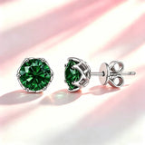 Multicolour 0.1ct-2carat Moissanite Diamonds  D VVS1 925 Silver Stud Earrings