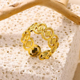 New In Stainless Steel 14K Gold Colour Rings For Women and Girls - Ideal Trendy Fashion Rings, Ideal Gifts - The Jewellery Supermarket