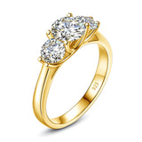 Awesome Round Cut 2ct D Colour VVS1 Moissanite 18KGP Rings Eternity Wedding Engagement Jewellery With Certificate