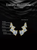 Unique Moissanite Diamond 925 Sterling Silver Unique Bubble Design Stud Earrings