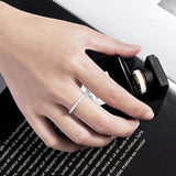 Superb 2mm Full Moissanite Diamonds Stackable Eternity Ring S925 Silver Classic Versatile Fine Jewellery