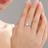 Fashion Oval Top Quality AAAA Lab Created Diamond 925 Sterling Silver Luxury Ring