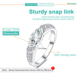 Angel's Eye Design 1CT 5*10MM VVS1 Moissanite Diamond Ring For Women Sterling Silver Engagement Wedding Jewellery