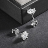 Brilliant 0.2-2ct D VVS1 6 Prong Moissanite Diamonds Screw Stud Earrings For Women Sterling Silver Fine Jewellery - The Jewellery Supermarket