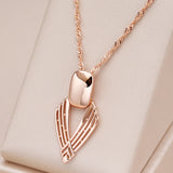 14K Gold Filled  New Fashion Glossy Unusual Geometry Hollow Pendant Necklace for Women