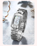 Luxury Brand Stainless Steel Strap Watches for Women -  Fashion Simple Square Quartz Watches, Ideal Gifts