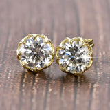 Superb 0.1-2CT Round Cut D Colour VVS1 Moissanite Diamonds Unisex Stud Earrings
