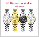 New Elegant Original Stainless Steel Waterproof Luminous Date Fashion Quartz Watches for Ladies