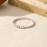 Minimalist Stackable VVS1 D Colour Moissanite Rings 925 Sterling Silver Ring