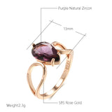 14 Karat Gold Filled Transparent Grey AAA Zircon Crystal Rings For Women Special Jewellery
