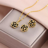 New Trendy 18K Gold Plated Necklaces Earrings For Women - Daily Wear Stainless Steel Jewellery Set  - The Jewellery Supermarket